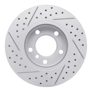 Mini Cooper Paceman Brake Rotor (1) - Front Right - DFC - Drilled & Slotted Geoperformance - `11-`16