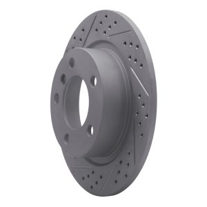 Mini Cooper Countryman Brake Rotor (1) - Rear Left - DFC - Geoperformance Drilled & Slotted - `11-`16