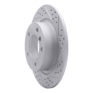 Mini Cooper Countryman Brake Rotor (1) - Rear Right - DFC - Drilled & Slotted Geoperformance - `11-`16