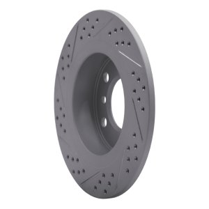 Mini Cooper Countryman Brake Rotor (1) - Rear Right - DFC - Drilled & Slotted Geoperformance - `11-`16