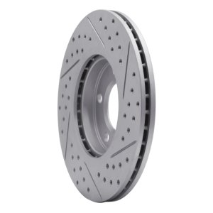 Mini Cooper Countryman Brake Rotor (1) - Front Left - DFC - Drilled & Slotted Geoperformance - `11-`16