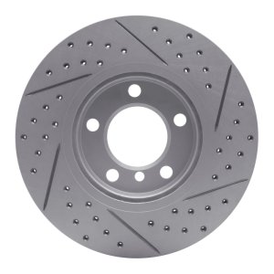 Mini Cooper Countryman Brake Rotor (1) - Front Left - DFC - Drilled & Slotted Geoperformance - `11-`16