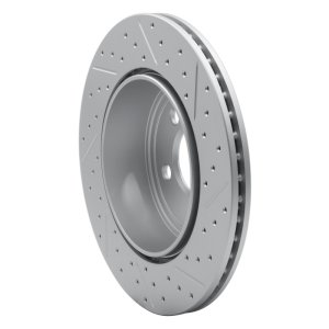 Mini Cooper Countryman Brake Rotor (1) - Front Left - DFC - Drilled & Slotted Geoperformance - `16-`24