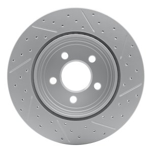 Mini Cooper Countryman Brake Rotor (1) - Front Left - DFC - Drilled & Slotted Geoperformance - `16-`24