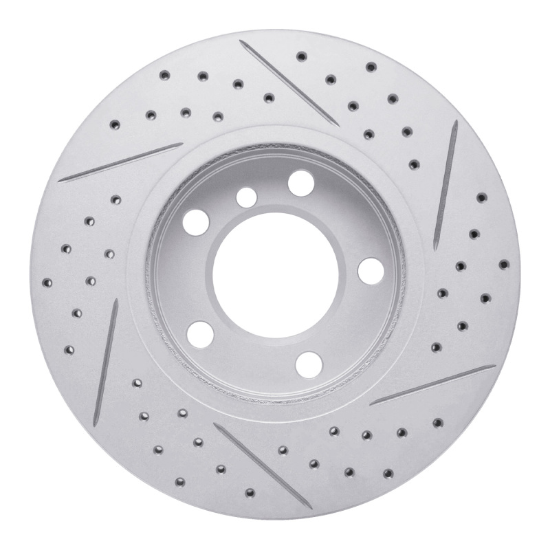 Mini Cooper Paceman Brake Rotor (1) - Front Left - DFC - Drilled & Slotted Geoperformance - `11-`16