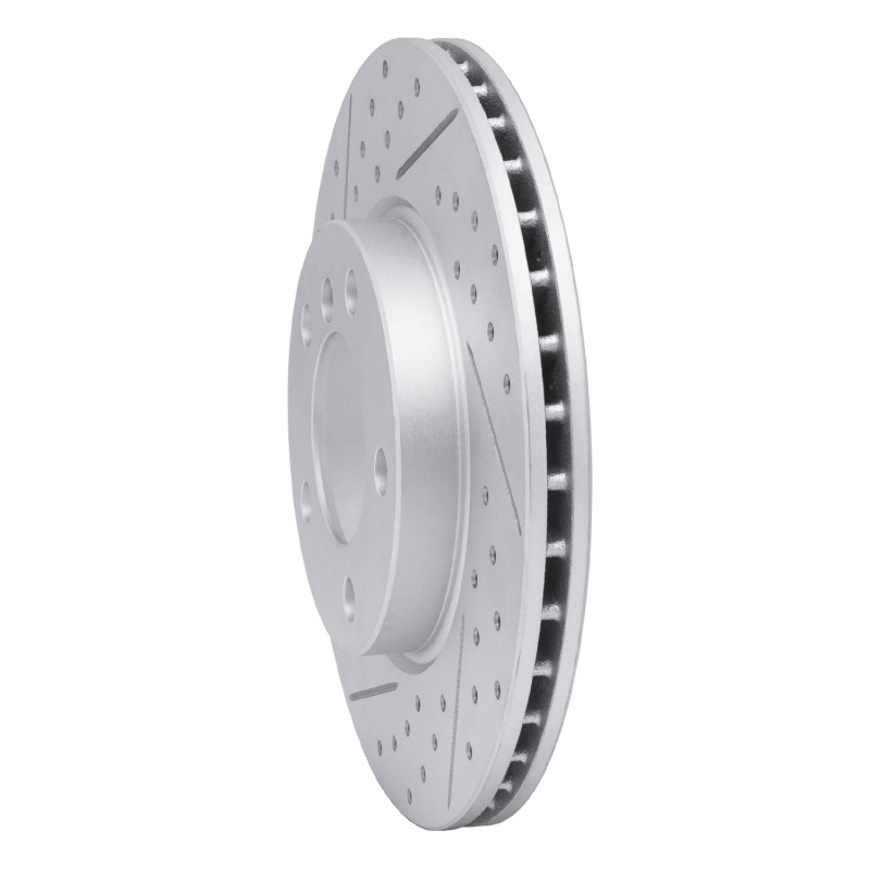 Mini Cooper Paceman Brake Rotor (1) - Front Left - DFC - Drilled & Slotted Geoperformance - `11-`16