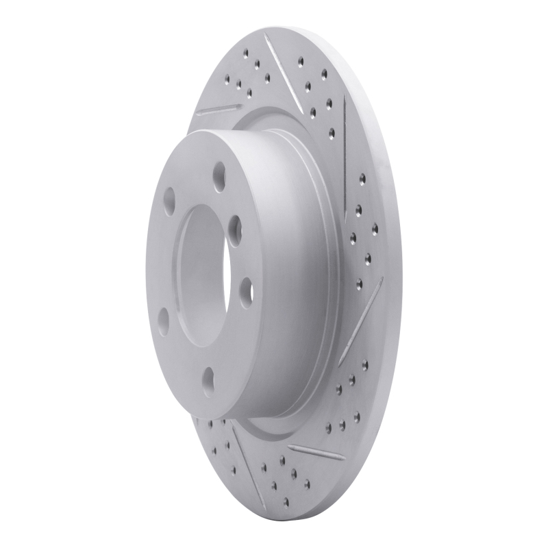 Mini Cooper Countryman Brake Rotor (1) - Rear Right - DFC - Drilled & Slotted Geoperformance - `11-`16