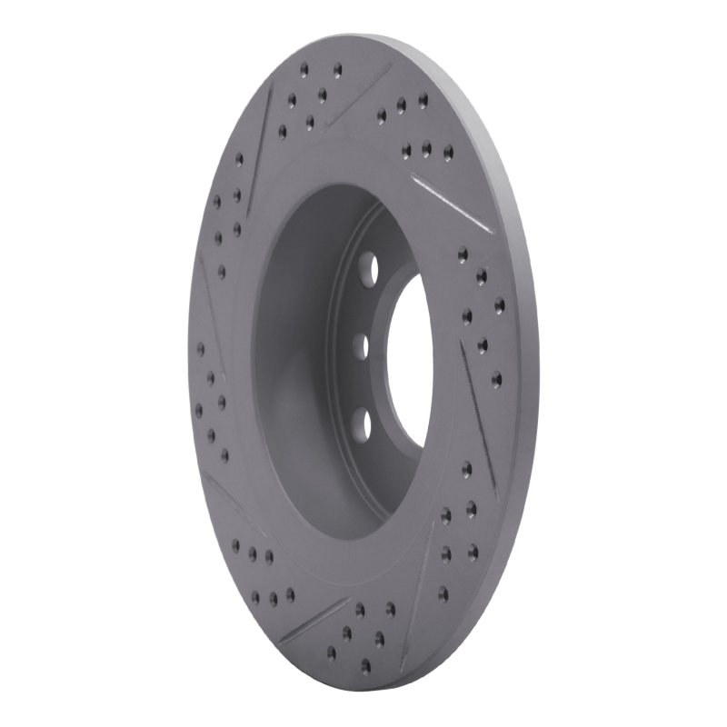 Mini Cooper Countryman Brake Rotor (1) - Rear Right - DFC - Drilled & Slotted Geoperformance - `11-`16