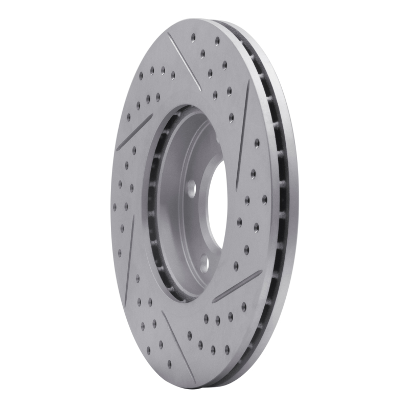 Mini Cooper Countryman Brake Rotor (1) - Front Left - DFC - Drilled & Slotted Geoperformance - `11-`16