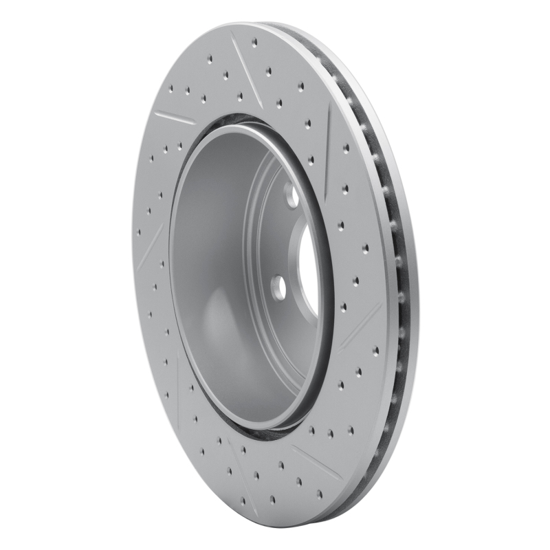 Mini Cooper Countryman Brake Rotor (1) - Front Left - DFC - Drilled & Slotted Geoperformance - `16-`24