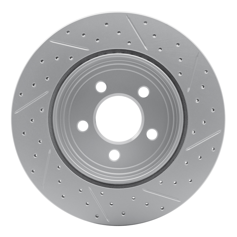 Mini Cooper Countryman Brake Rotor (1) - Front Left - DFC - Drilled & Slotted Geoperformance - `16-`24