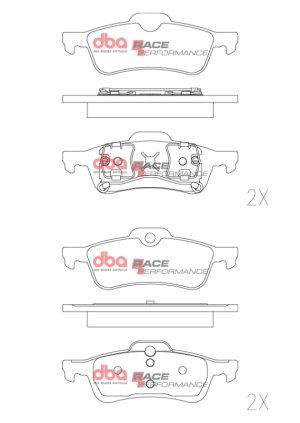 Mini Cooper Brake Pads - Rear - DBA - RP Performance - `02-`14