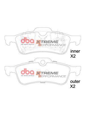 Mini Cooper Brake Pads - Rear - DBA - XP Performance - `01-`14