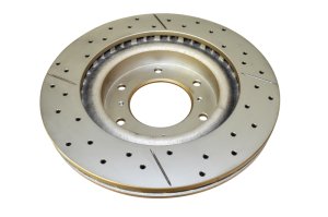 Mini Cooper Brake Rotor (1) - Front - DBA - Street Slot&Drill - Gold - `06-`13