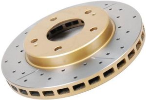 Mini Cooper Brake Rotor (1) - Front - DBA - Street Slot&Drill - Gold - `06-`13
