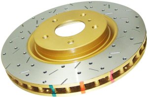 Mini Cooper Brake Rotor (1) - Front - DBA - 4000 Series Drilled/Slotted - `07-`09