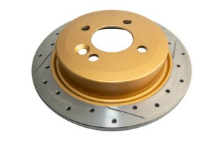 Mini Cooper Brake Rotor (1) - Rear - DBA - Street Series Slot & Drill - Gold - `07-`16