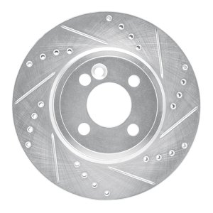 Mini Cooper Clubman Brake Rotor (1) - Front Right - DFC - Drilled & Slotted - Silver - `07-`15 Mini Cooper Clubman Brake Rotor (1) - Front Right - DFC - Drilled & Slotted - Silver - `07-`15