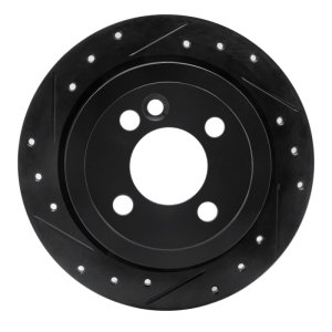 Mini Cooper Clubman Brake Rotor (1) - Rear Left - DFC - Drilled & Slotted - Black - `02-`15 Mini Cooper Clubman Brake Rotor (1) - Rear Left - DFC - Drilled & Slotted - Black - `02-`15