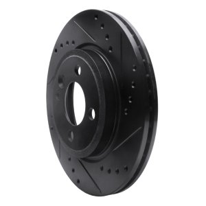 Mini Cooper Brake Rotor (1) - Front Right - DFC - Drilled & Slotted - Black - `02-`08