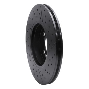 Mini Cooper Brake Rotor (1) - Front - DFC - Drilled & Slotted - Black - `07-`15