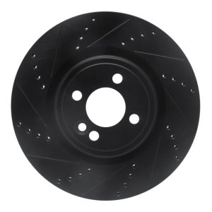 Mini Cooper Clubman Brake Rotor (1) - Front Left - DFC - Drilled & Slotted - Black - `09-`14 Mini Cooper Clubman Brake Rotor (1) - Front Left - DFC - Drilled & Slotted - Black - `09-`14