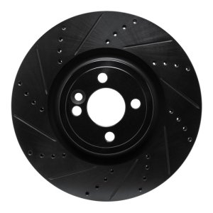 Mini Cooper Brake Rotor (1) - Front Left - DFC - Drilled & Slotted - Black - 2013
