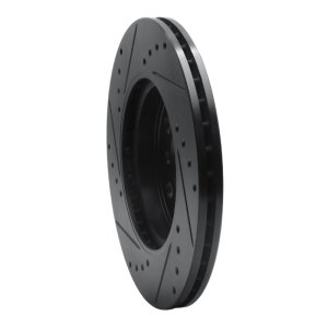 Mini Cooper Brake Rotor (1) - Front Right - DFC - Drilled & Slotted - Black - `14-`24