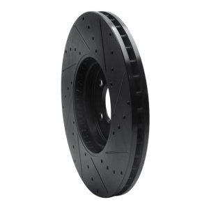 Mini Cooper Countryman Brake Rotor (1) - Front Left - DFC - Drilled & Slotted - Black - `15-`19