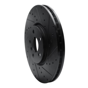 Mini Cooper Brake Rotor (1) - Front Right - DFC - Drilled & Slotted - Black - `15-`19