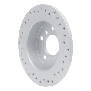 Mini Cooper Brake Rotor (1) - Rear Left - DFC - Drilled Geoperformance - `14-`24