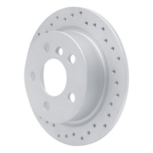 Mini Cooper Brake Rotor (1) - Rear Left - DFC - Drilled Geoperformance - `14-`24