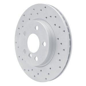 Mini Cooper Brake Rotor (1) - Front Left - DFC - Drilled Geoperformance - `14-`24