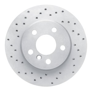 Mini Cooper Brake Rotor (1) - Front Left - DFC - Drilled Geoperformance - `14-`24