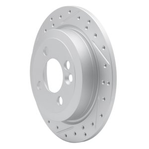 Mini Cooper Clubman Brake Rotor (1) - Rear Left - DFC - Geoperformance, Drilled & Slotted - `02-`15