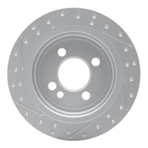Mini Cooper Brake Rotor (1) - Rear Right - DFC - Drilled & Slotted Geoperformance - `02-`15