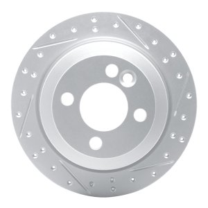 Mini Cooper Brake Rotor (1) - Rear Right - DFC - Drilled & Slotted Geoperformance - `02-`15