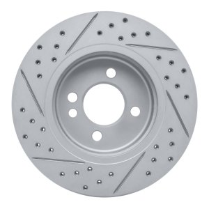 Mini Cooper Brake Rotor (1) - Front Right - DFC - Drilled & Slotted Geoperformance - `02-`08