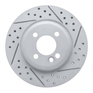 Mini Cooper Brake Rotor (1) - Front Right - DFC - Drilled & Slotted Geoperformance - `02-`08