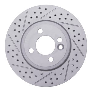 Mini Cooper Brake Rotor (1) - Front Left - DFC - Drilled & Slotted Geoperformance - `07-`15