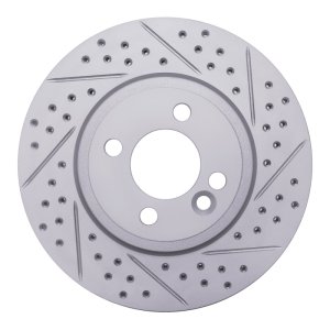 Mini Cooper Brake Rotor (1) - Front Right - DFC - Drilled & Slotted Geoperformance - `07-`15