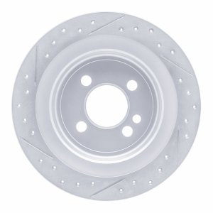 Mini Cooper Clubman Brake Rotor (1) - Rear Right - DFC - Drilled & Slotted Geoperformance - `09-`14
