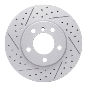 Mini Cooper Paceman Brake Rotor (1) - Front Left - DFC - Drilled & Slotted Geoperformance - `11-`16