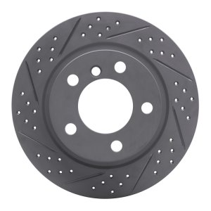 Mini Cooper Countryman Brake Rotor (1) - Rear Left - DFC - Geoperformance Drilled & Slotted - `11-`16