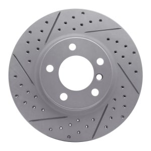 Mini Cooper Countryman Brake Rotor (1) - Front Left - DFC - Drilled & Slotted Geoperformance - `11-`16