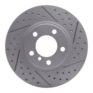 Mini Cooper Paceman Brake Rotor (1) - Front Right - DFC - Drilled & Slotted Geoperformance - `11-`16
