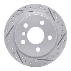 Mini Cooper Brake Rotor (1) - Rear Right - DFC - Drilled & Slotted Geoperformance - `14-`24