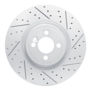 Mini Cooper Brake Rotor (1) - Front Right - DFC - Geoperformance Rotors - Drilled & Slotted - 2013