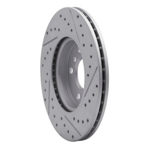 Mini Cooper Clubman Brake Rotor (1) - Front Left - DFC - Drilled & Slotted Geoperformance - `14-`21