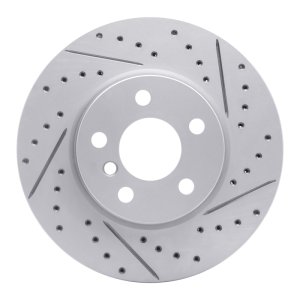 Mini Cooper Brake Rotor (1) - Front Right - DFC - Geoperformance Drilled & Slotted - `14-`21